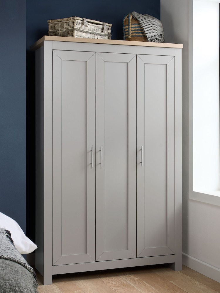 Birlea Grey Highgate Tripe Wardrobe - Image 1 of 7