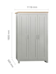 Birlea Grey Highgate Tripe Wardrobe - Image 7 of 7