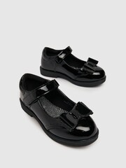 Schuh Laughter Schuhe in Lackoptik mit Schleife, Schwarz - Bild 3 von 4
