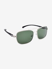 Silver Square Pilot Polarised Sunglasses - Image 2 of 4