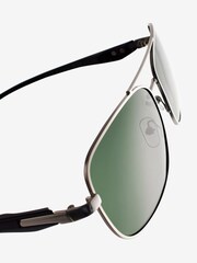 Silver Square Pilot Polarised Sunglasses - Image 4 of 4