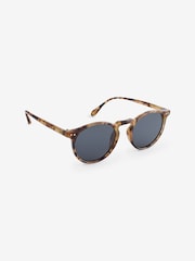 Tortoiseshell Brown Round Polarised Sunglasses - Image 2 of 4