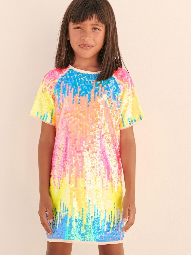 Rainbow Sequin Dress (3-12yrs) - Image 1 of 6