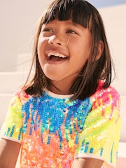 Rainbow Sequin Dress (3-12yrs) - Image 4 of 6
