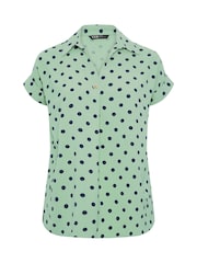 Yours Curve Green Pleated Front Shirt - Image 5 of 5