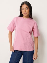 PixieGirl Petite Pink Puff Paisley Short Sleeve T-Shirt - Image 1 of 5