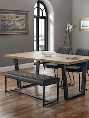 Julian Bowen Grey Soho Faux Leather Dining Bench - Image 1 of 3