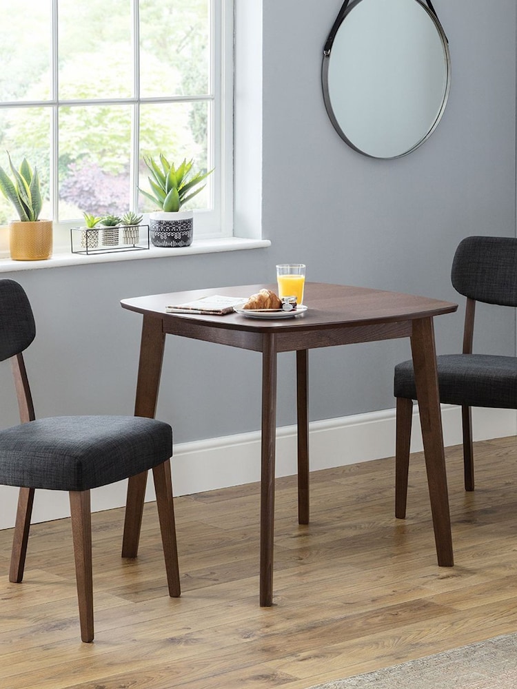 Julian Bowen Walnut Lennox Square 4 Seater Dining Table - Image 1 of 4