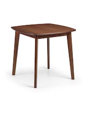 Julian Bowen Walnut Lennox Square 4 Seater Dining Table - Image 2 of 4