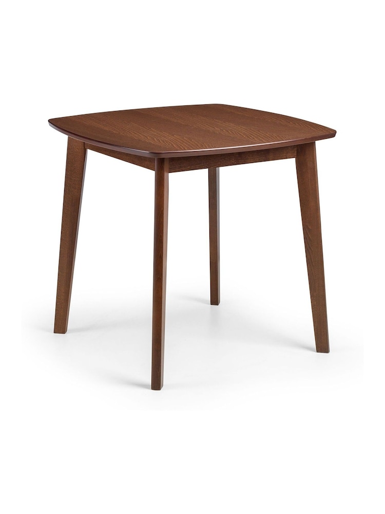Julian Bowen Walnut Lennox Square 4 Seater Dining Table - Image 2 of 4
