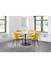 Julian Bowen White Holland Round 4 Seater Dining Table - Image 1 of 4