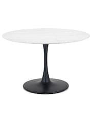 Julian Bowen White Holland Round 4 Seater Dining Table - Image 2 of 4