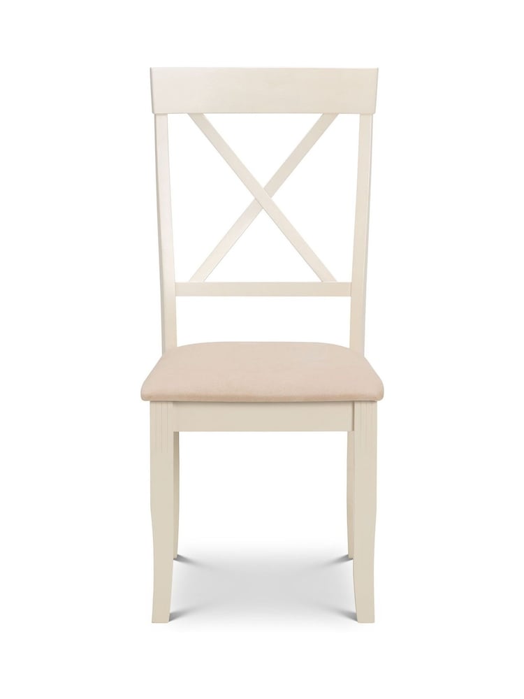 Julian Bowen Cream Davenport Round 4 Seater Dining Set - Image 4 of 4