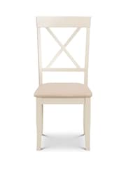 Julian Bowen Cream Davenport Round 4 Seater Dining Set - Image 5 of 5