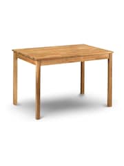 Julian Bowen Brown Coxmoor Solid Oak 4 Seater Dining Table and Bench Set - Image 3 of 4