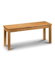 Julian Bowen Brown Coxmoor Solid Oak 4 Seater Dining Table and Bench Set - Image 4 of 4