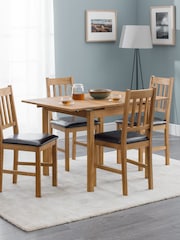 Julian Bowen Oak Brown Coxmoor Solid Oak Extending 4 Seater Dining Table - Image 1 of 3