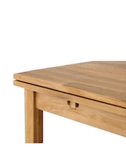 Julian Bowen Oak Brown Coxmoor Solid Oak Extending 4 Seater Dining Table - Image 11 of 12