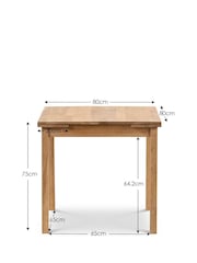 Julian Bowen Oak Brown Coxmoor Solid Oak Extending 4 Seater Dining Table - Image 4 of 12