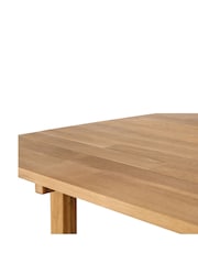 Julian Bowen Oak Brown Coxmoor Solid Oak Extending 4 Seater Dining Table - Image 8 of 12