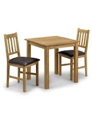 Julian Bowen Brown Coxmoor Solid Oak Compact 4 Seater Dining Table - Image 2 of 4