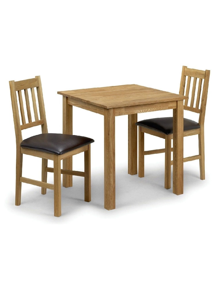 Julian Bowen Brown Coxmoor Solid Oak Compact 4 Seater Dining Table - Image 2 of 4