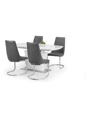Julian Bowen White Como Extending Gloss 6 Seater Dining Set - Image 2 of 4