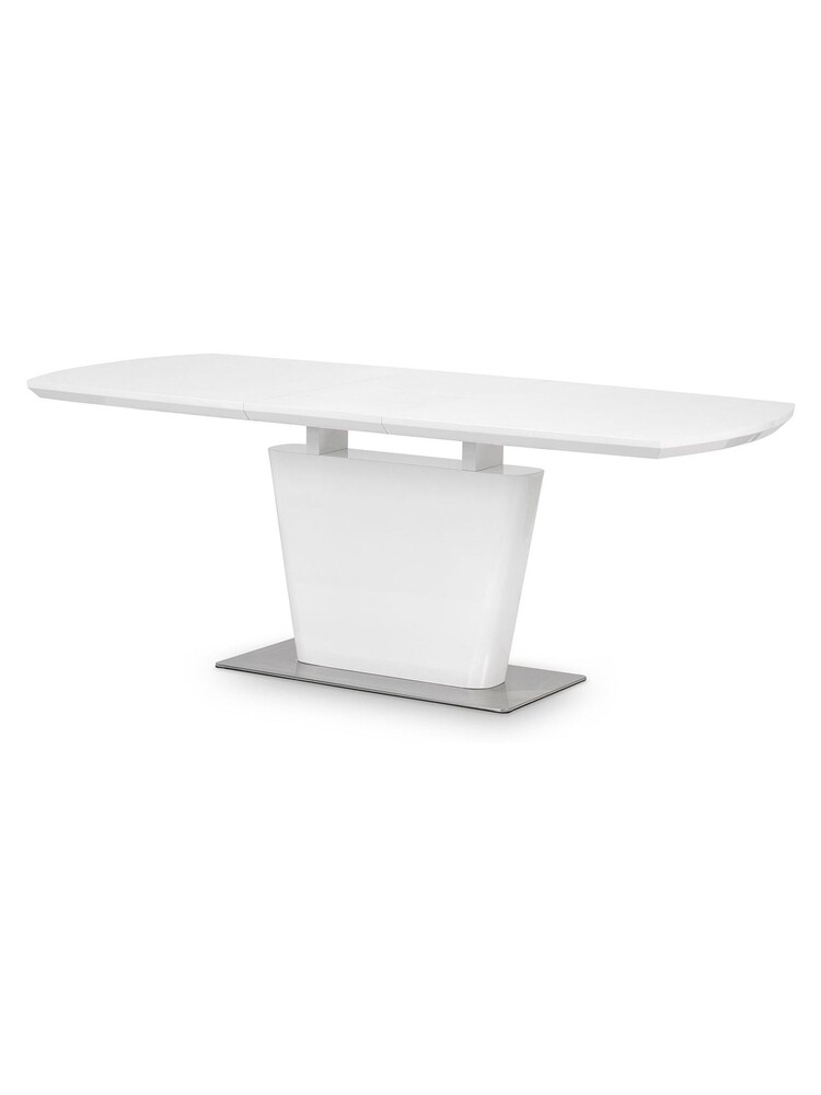 Julian Bowen White Como Extending Gloss 6 Seater Dining Set - Image 3 of 3