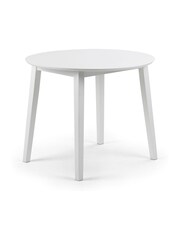 Julian Bowen White Coast Double Drop Leaf Round 4 Seater Dining Set - Image 3 of 3