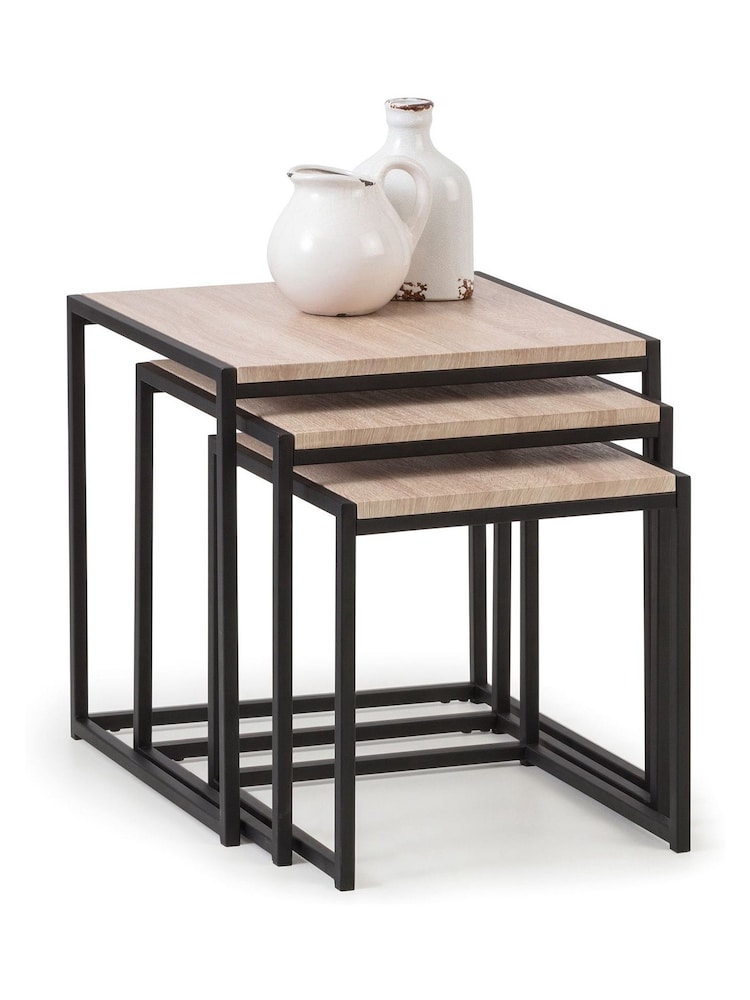 Julian Bowen Brown Tribeca Nest Of 3 Tables - Image 1 of 1