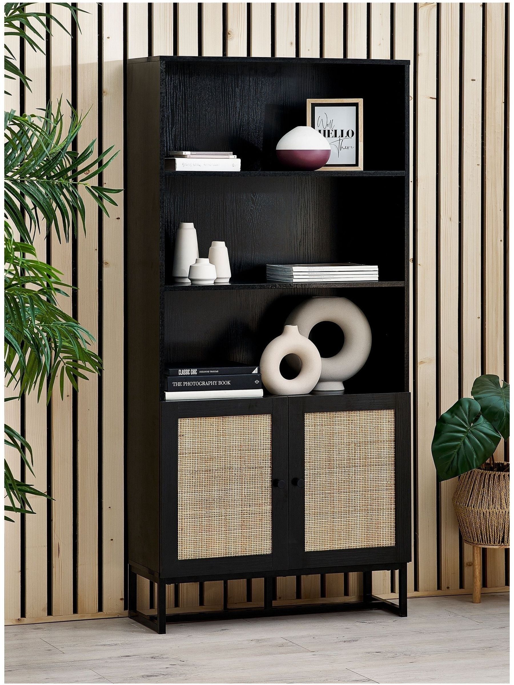 Julian Bowen Padstow Tall Bookcase - Black - Image 7
