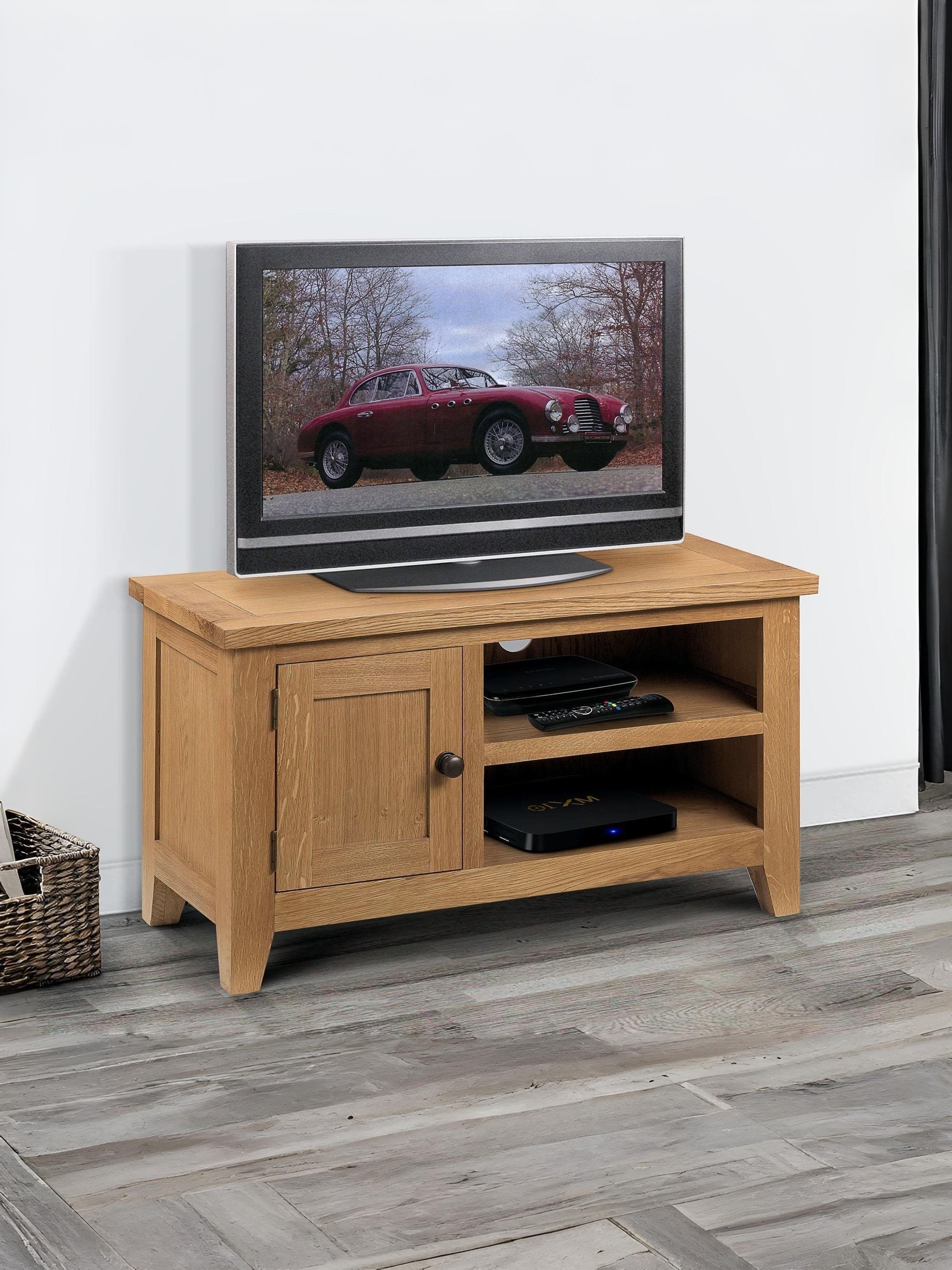 Julian Bowen Astoria Single Door 2 Shelf Oak TV Unit - Wood - Image 7