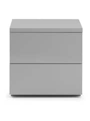 Julian Bowen Grey Monaco 2 Drawer Bedside Table - Image 2 of 2