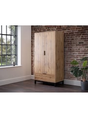Julian Bowen Brown Bali Double 1 Drawer Wardrobe - Image 1 of 2