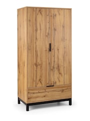 Julian Bowen Brown Bali Double 1 Drawer Wardrobe - Image 2 of 2