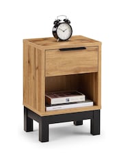 Julian Bowen Brown Bali Easy Assembly 1 Drawer Bedside Table - Image 2 of 3
