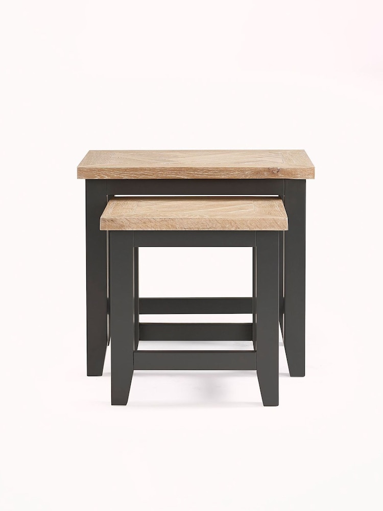Julian Bowen Grey Bordeaux Nest of 2 Tables - Image 2 of 3