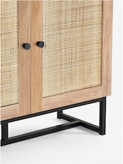 Julian Bowen Brown Padstow Rattan Tall Bookcase - Image 4 of 4