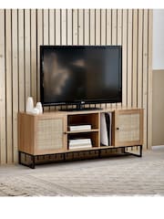 Julian Bowen Brown Padstow Rattan TV Stand - Image 1 of 4