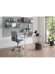Julian Bowen Clear Amalfi Tempered Glass Desk - Image 1 of 3