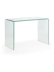 Julian Bowen Clear Amalfi Tempered Glass Desk - Image 2 of 3