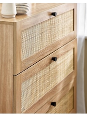 Julian Bowen Brown Padstow Rattan 3 Drawer Chest - Image 2 of 4