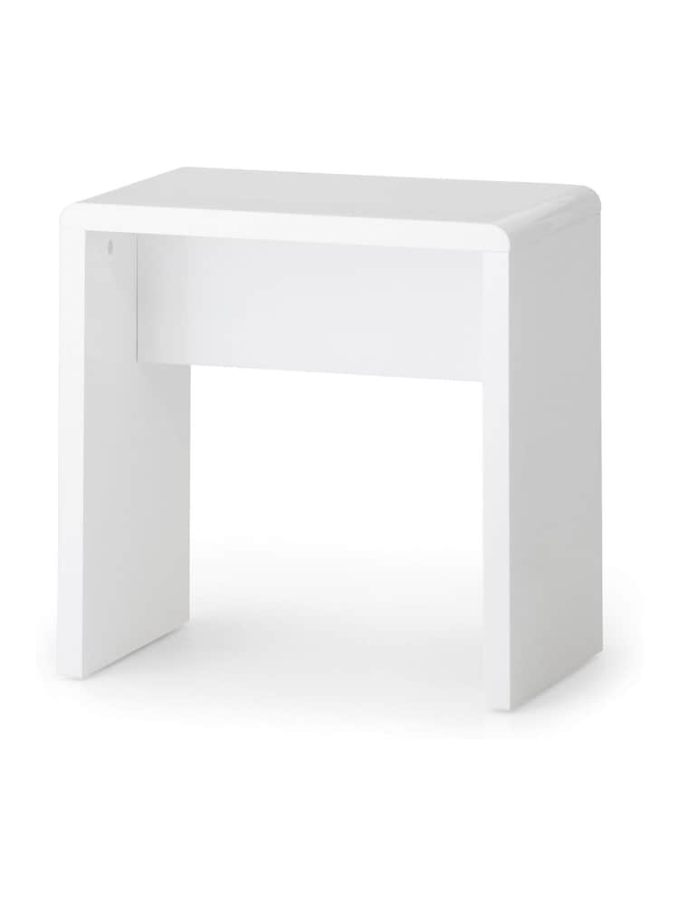 Julian Bowen White Manhattan Dressing Stool - Image 1 of 2