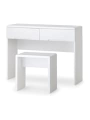 Julian Bowen White Manhattan Dressing Stool - Image 2 of 2