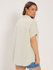 Yours Curve Natural Grown On Sleeve Shirt - Image 3 of 5