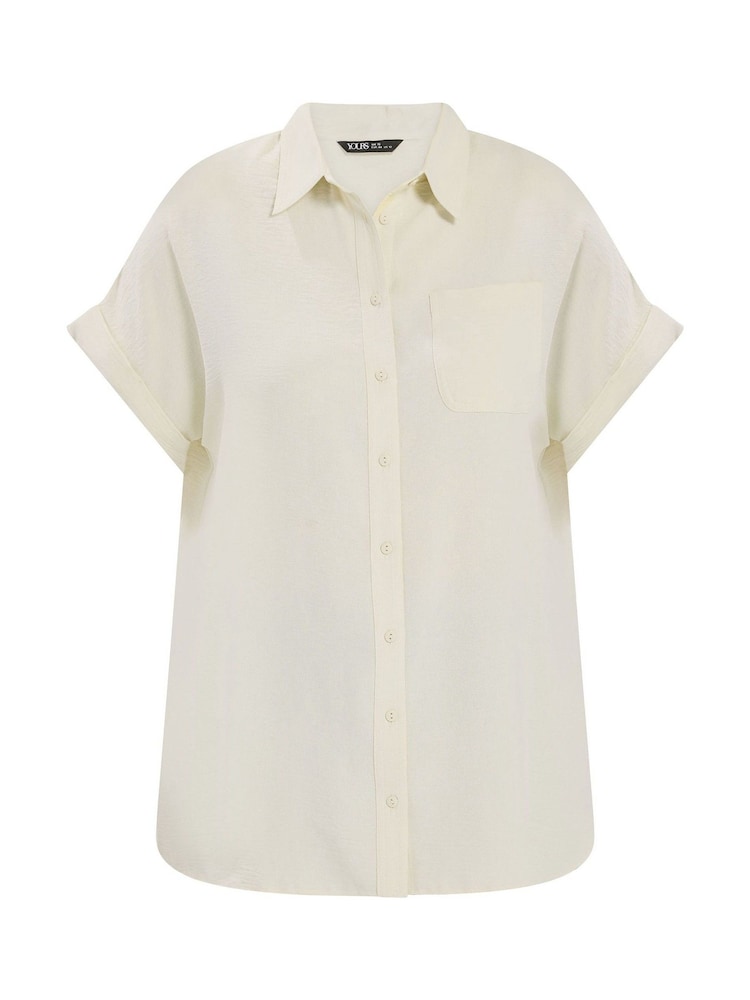 Yours Curve Natural Grown On Sleeve Shirt - Image 5 of 5