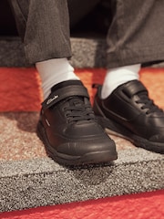 Clarks Black Multi Fit Leather Steggy Stride Shoes - Image 1 of 8