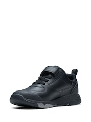 Clarks Black Multi Fit Leather Steggy Stride Shoes - Image 5 of 8