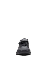 Clarks Black Multi Fit Leather Steggy Stride Shoes - Image 6 of 8