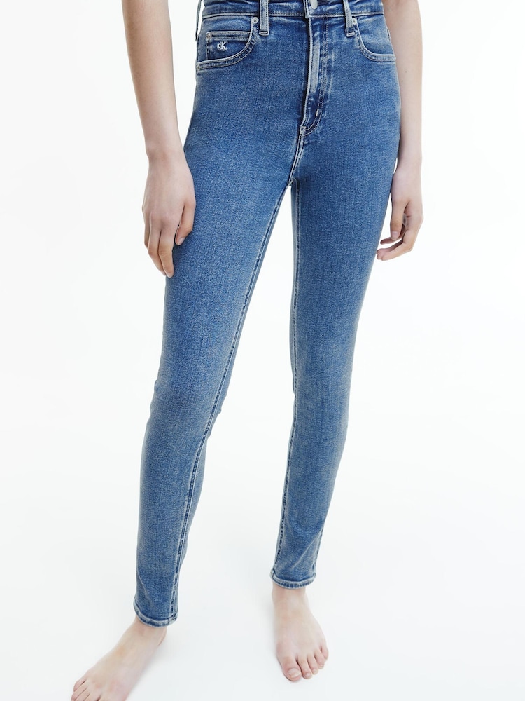 Calvin Klein Jeans Blue High Rise Skinny Jeans - Image 1 of 6